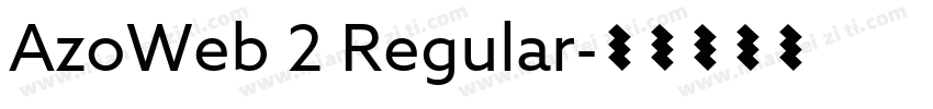 AzoWeb 2 Regular字体转换